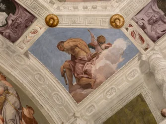 Paolo Caliari bekend als Veronese, fresco, Villa Barbaro, Maser, Italië