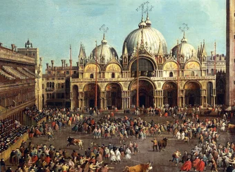 Stierenvechten of Stierenjacht op Piazza San Marco