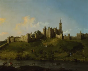 Een uitzicht op Alnwick Castle