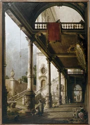 Capriccio met zuilengang en binnenplaats