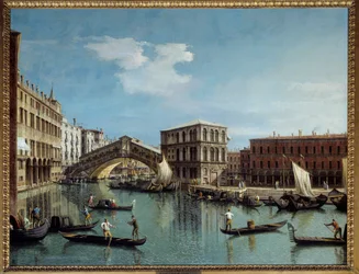 De Rialtobrug in Venetië, 18e eeuw, 1,19 x 1,54 m