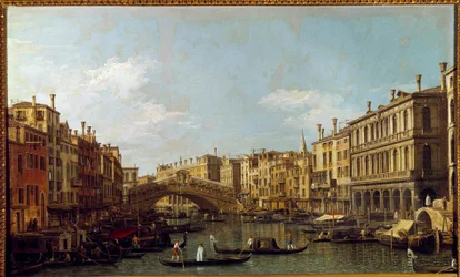 Het Grote Kanaal en de Rialtobrug in Venetië