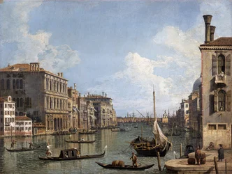 Uitzicht op het Canal Grande richting de Punta della Dogana vanaf Campo San Vio