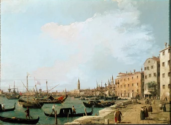 Uitzicht op de Riva degli Schiavoni, Venetië (olieverf op doek)