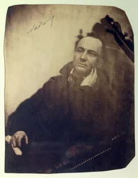 Portret van de Franse dichter Charles Baudelaire (1821-1867). 1855