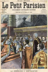 De kroning van Edward VII in Westminster. Omslag The Little Parisien, 24/08/1902 (gravure)