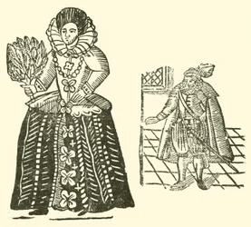 Illustratie voor The Roxburghe Ballads (houtsnede)