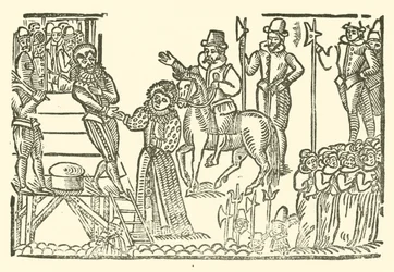 Illustratie voor The Roxburghe Ballads (houtsnede)
