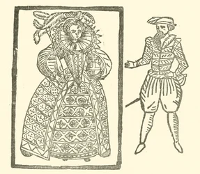 Illustratie voor The Roxburghe Ballads (houtsnede)