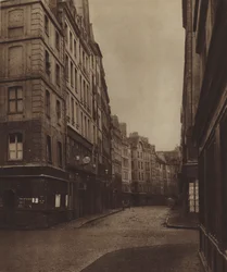 De rue de la Ferronnerie, gezien vanaf de rue de la Reynie, het begin van de straat bestaat nog steeds