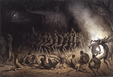 Religieuze dans van zwarte mensen, uit 