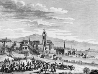 Oorlog van de Franse Revolutie: Triomfantelijke intocht van de Fransen in Bern (Zwitserland) in maart 1798