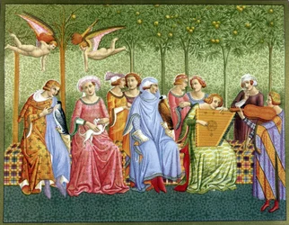 De droom van het leven - fresco door Orcagna
