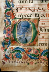 Lettrine met voorstelling van Aeolus, de bewaker van de winden