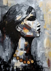 Vrouw "Schaduw van Wijsheid" Aquarelstijl