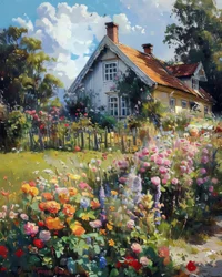 Tuin van een oud huis nostalgisch Oost-Europees huis