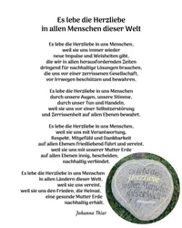 Lang leve de liefde van het hart in alle mensen van deze wereld - Versie 2