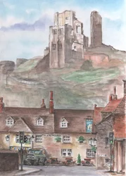 Corfe Castle Engeland