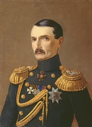 Portret van admiraal V.A. Kornilov (1806-1854), held van de Krim