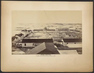 Sickel Hospital, kijkend in de richting van Fairfax Seminary, 5 januari 1864.