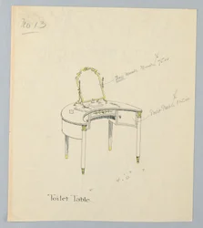 Ontwerp voor toilettafel nr. 13