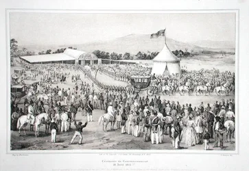 Kroning van Generaal Faustin Soulouque (ca. 1785-1867) als Keizer van Haïti
