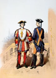 Koninklijke garde van de koning en cavalier, 18e eeuw