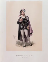 Monsieur Colin in de rol van Faust, opera door Charles Gounod