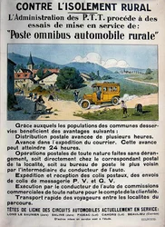Poster die de Franse postkoets adverteert