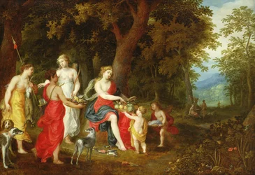 Diana en haar dienstmaagden, na de jacht, 1626