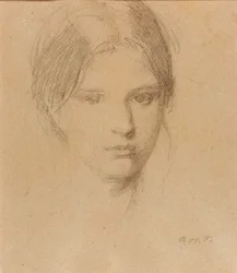 Portret van de dochter van de kunstenaar, Mary