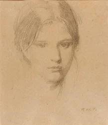 Portret van de dochter van de kunstenaar, Mary