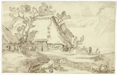 Boerderij onder rieten daken