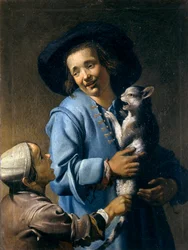 Jongeren die met de kat spelen