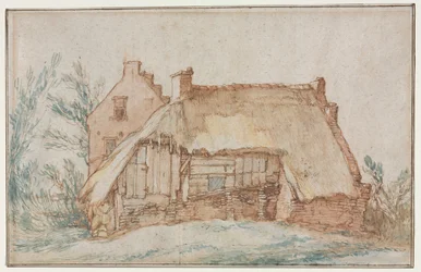 Boerenhuisje recto, ca. 1600