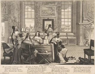 De Dwaze Maagden in Gesprek, ca. 1635