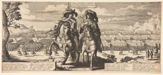 De Franse troepen: Lodewijk XIII en Gaston d