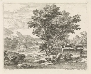 Landschap met een klassieke ruïne (Landschappen)