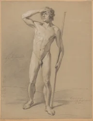 Staand mannelijk naakt, van voren gezien (1e prijs 1810)
