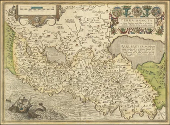 1584 kaart - Terra Sancta, a Petro Laicstain perlustrata, et ab eius ore et schedis a Christiano Schrot in tabulam redacta