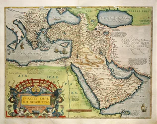 Kaart van Turkije, uit Theatrum Orbis Terrarum door Abraham Ortelius