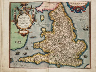 Nieuwe kaart van het meest bloeiende koninkrijk Engeland, door Humphrey Lloyd van Denbigh