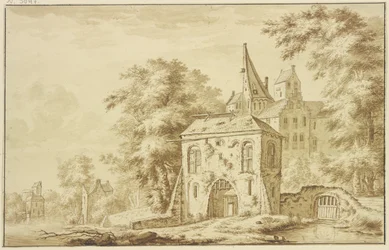 Stadspoort met valhek