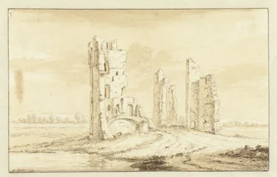 Ruïne van het huis te Kleef bij Haarlem