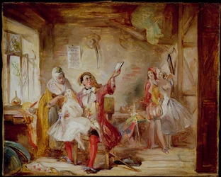 Achter de Schermen bij het Theatre Royal, mogelijk Ira Frederick Aldridge (1807-67) die Othello repeteert, 1862