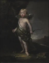Portret van een adellijke jongen in Cupido