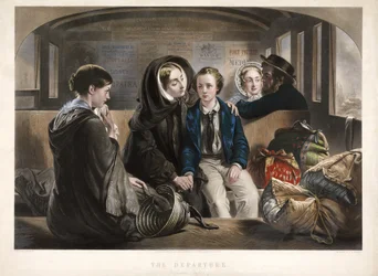 Het vertrek (tweede klas), gepubliceerd 1857