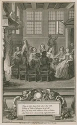 De hertog en hertogin van Newcastle en hun familie