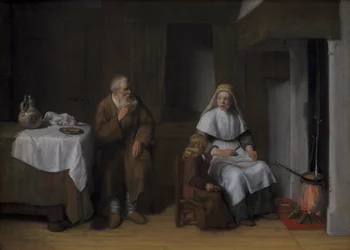 De profeet Elia met de weduwe van Zarefat en haar zoon