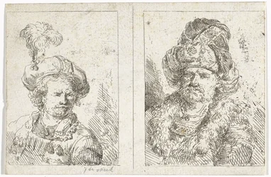 Twee mannenbustes